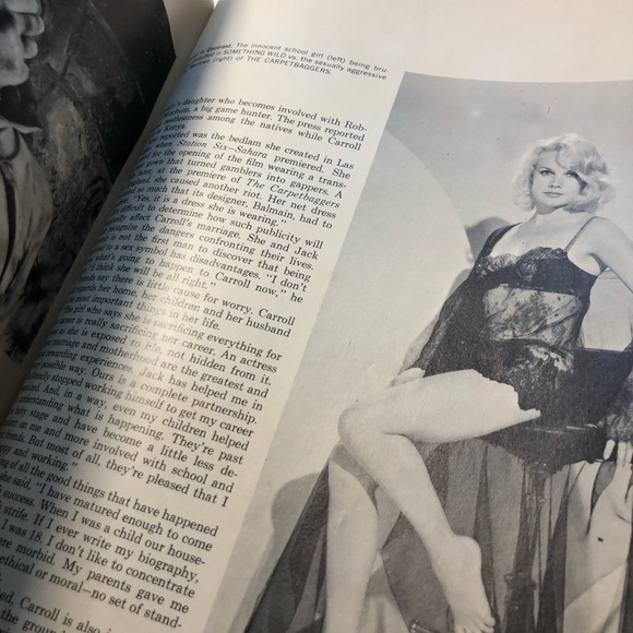 Screen Legends May 1965 James Dean Carroll Baker Fan Magazine Poster Vintage - Picture 3 of 16